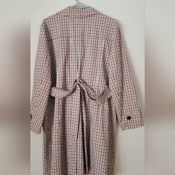Talbots-Polished Plaid Trench Coat - Picture 5 of 7
